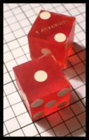 Dice : Dice - Casino Dice - Castaways without City Name Red Frosted with Gold Logo - SK Collection buy Nov 2010